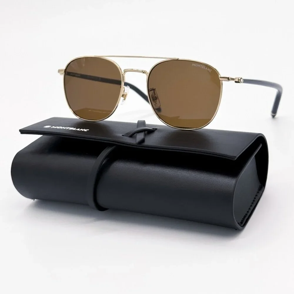 NEW MONTBLANC SUNGLASSES MEN BLACK/BROWN MB0271S 004 EYEWEAR MONTBLANC